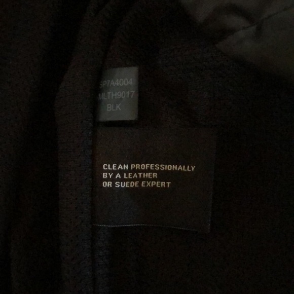 Wilsons Leather Black Biker Jacket - Picture 6 of 16